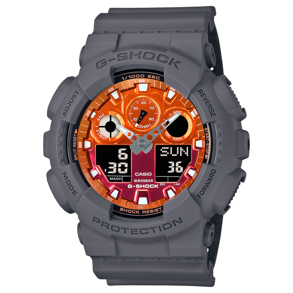 GA-100FL-8A | G-SHOCK ANALOG-DIGITAL Gray
