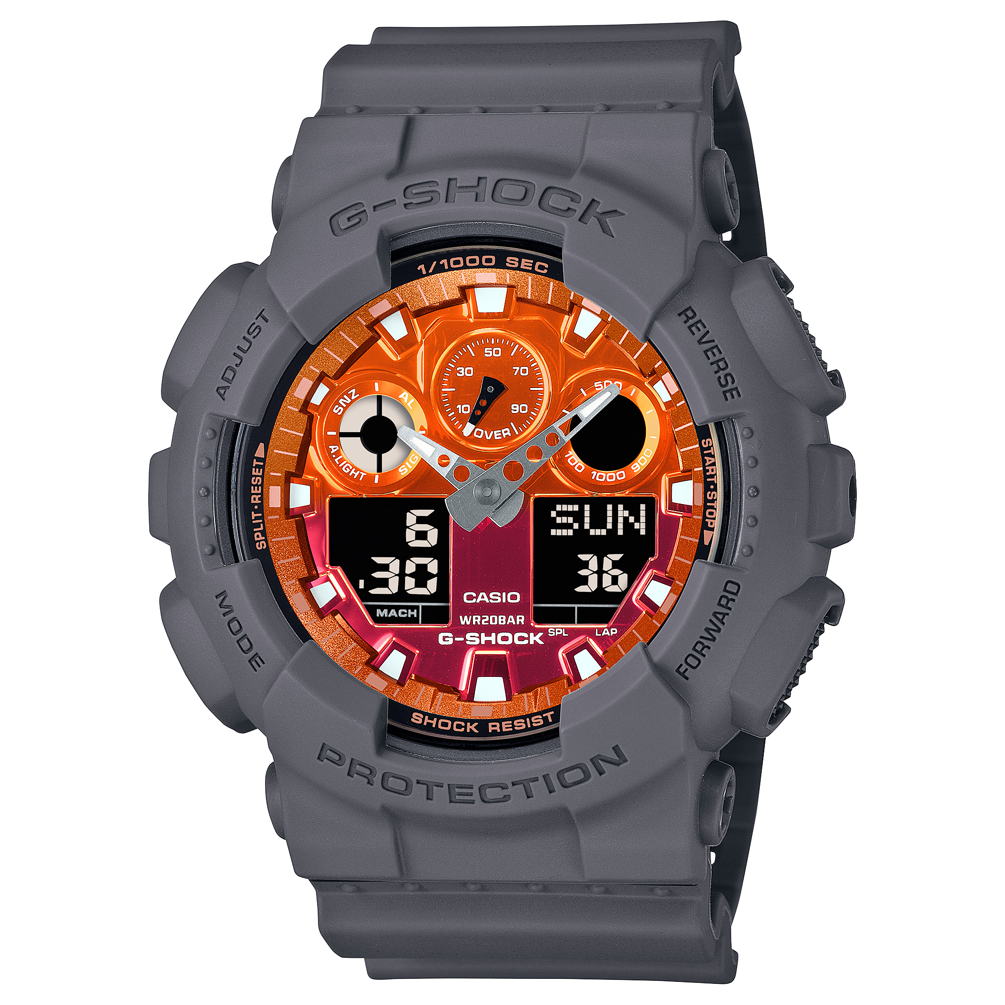 GA-100FL-8A | G-SHOCK ANALOG-DIGITAL Gray