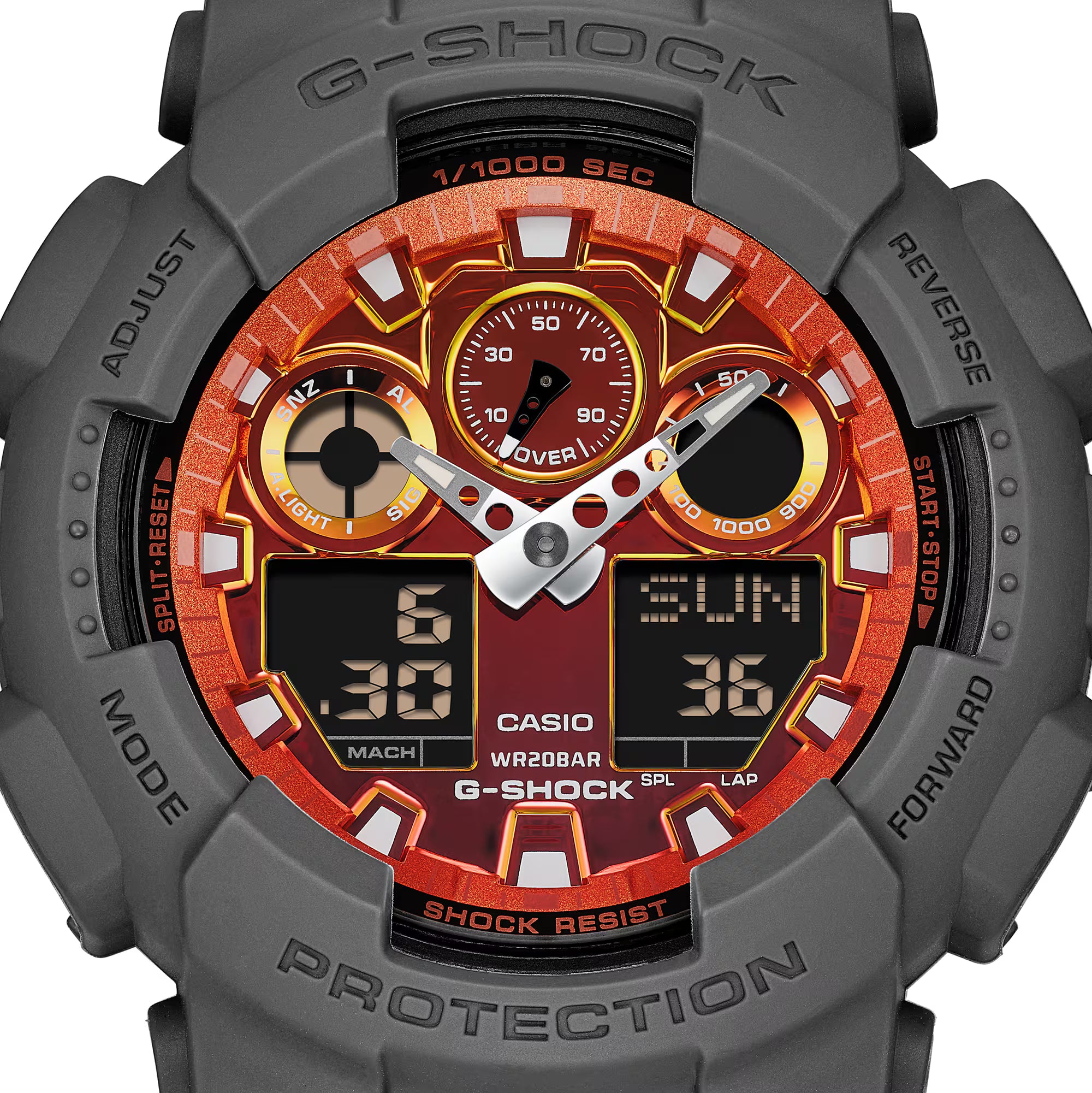 GA-100FL-8A | G-SHOCK ANALOG-DIGITAL Gray