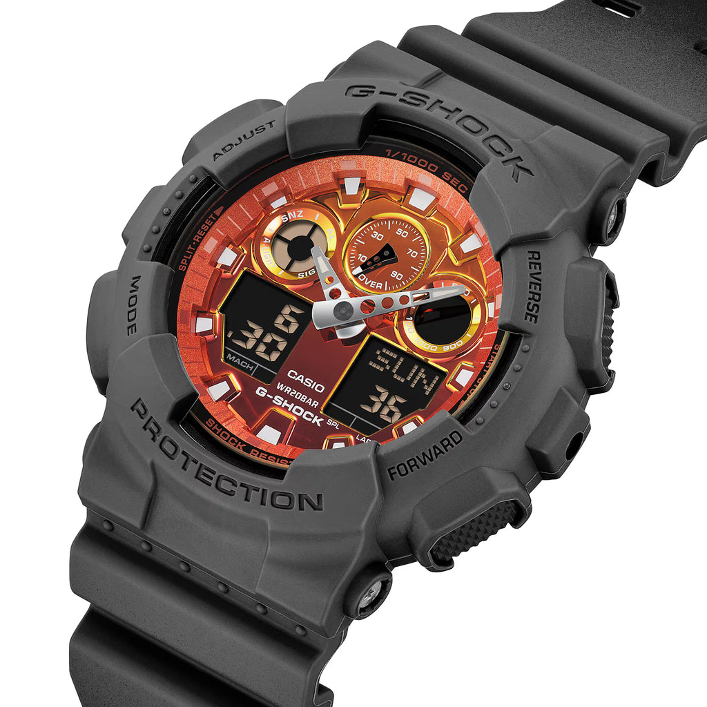 GA-100FL-8A | G-SHOCK ANALOG-DIGITAL Gray
