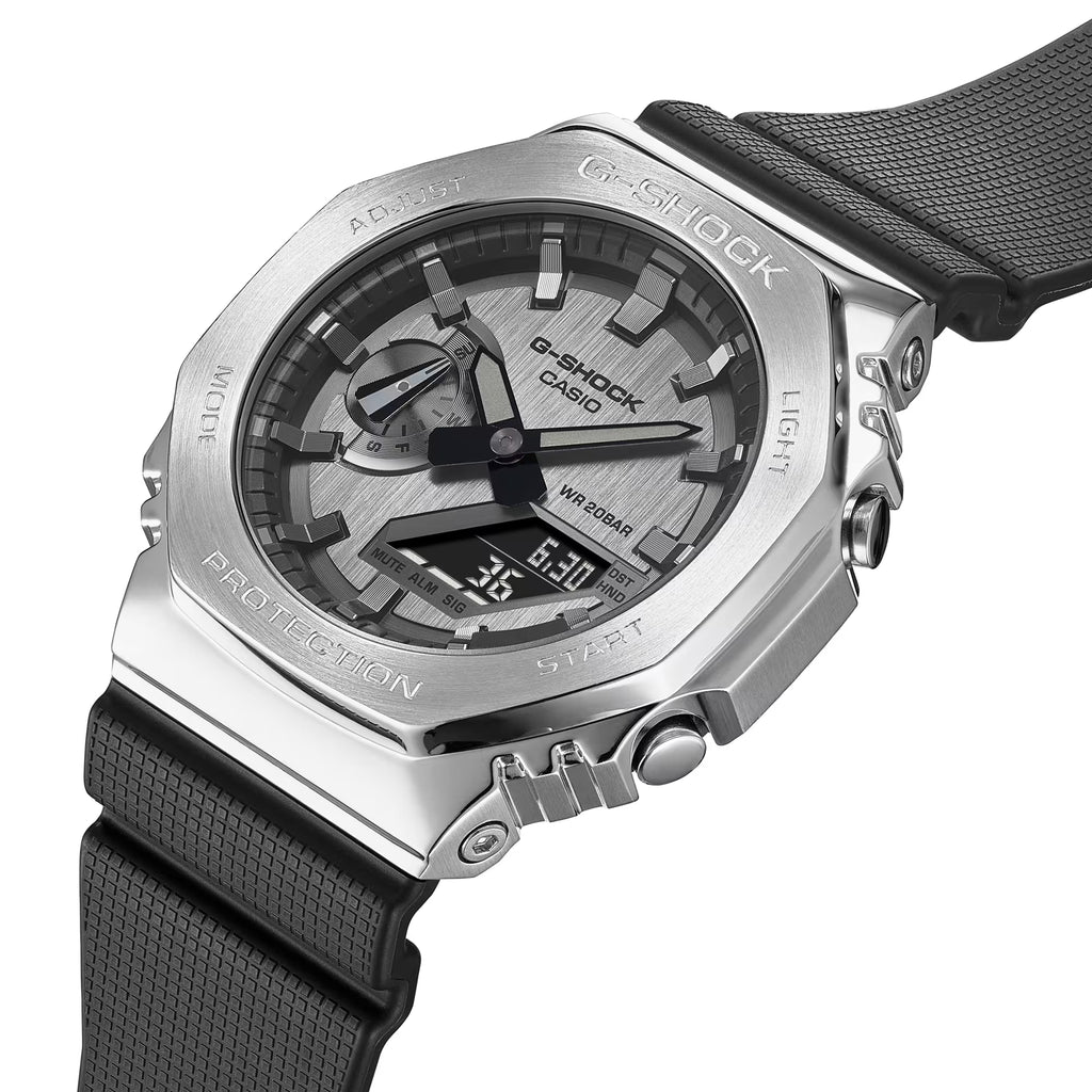 GM-2100-1A | Black/Silver Steel Metal Watch - CASIO