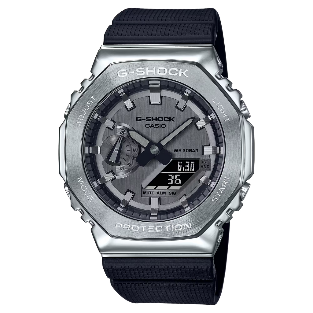 GM-2100-1A | Black/Silver Steel Metal Watch - CASIO