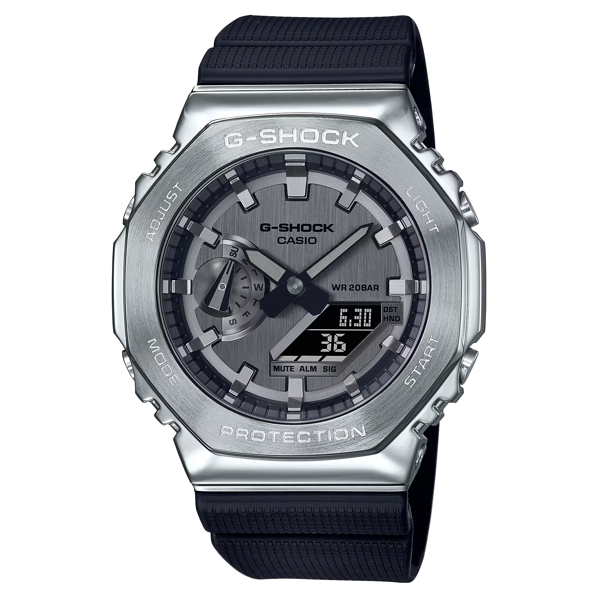 GM-2100-1A | Black/Silver Steel Metal Watch - CASIO