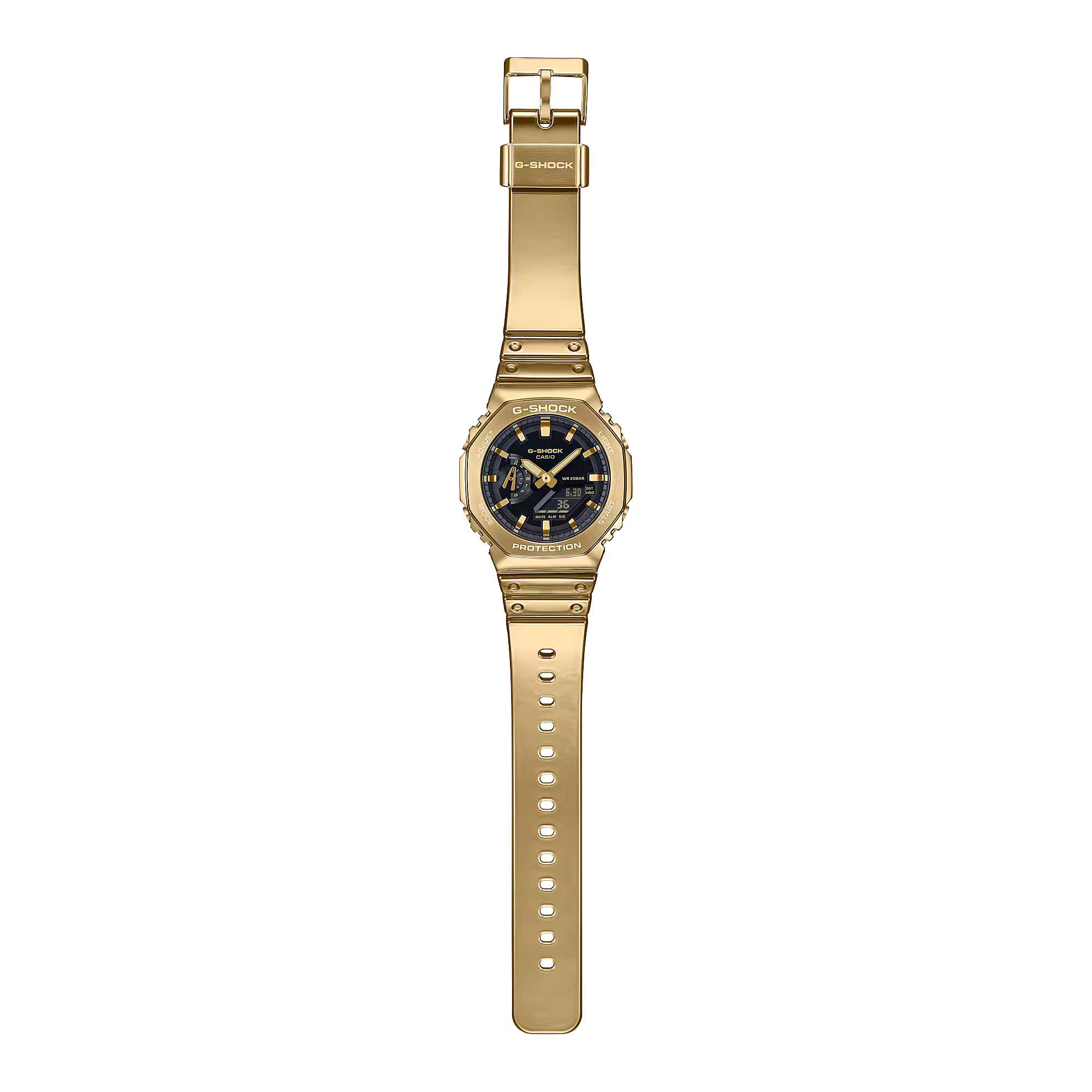 GM-2100YMG-9A | Gold Watch with Silicone Watch Band