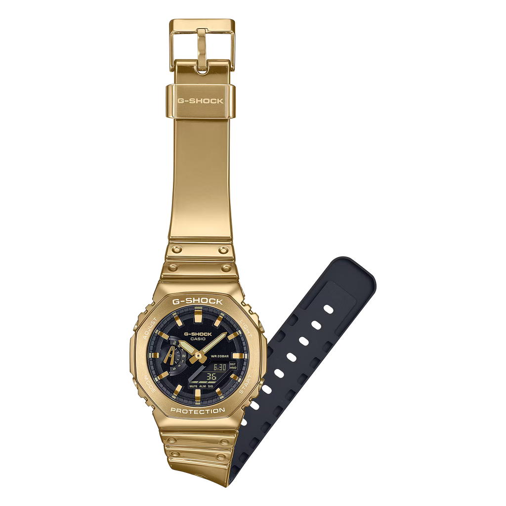 GM-2100YMG-9A | Gold Watch with Silicone Watch Band