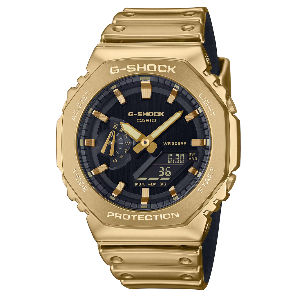 GM-2100YMG-9A | Gold Watch with Silicone Watch Band