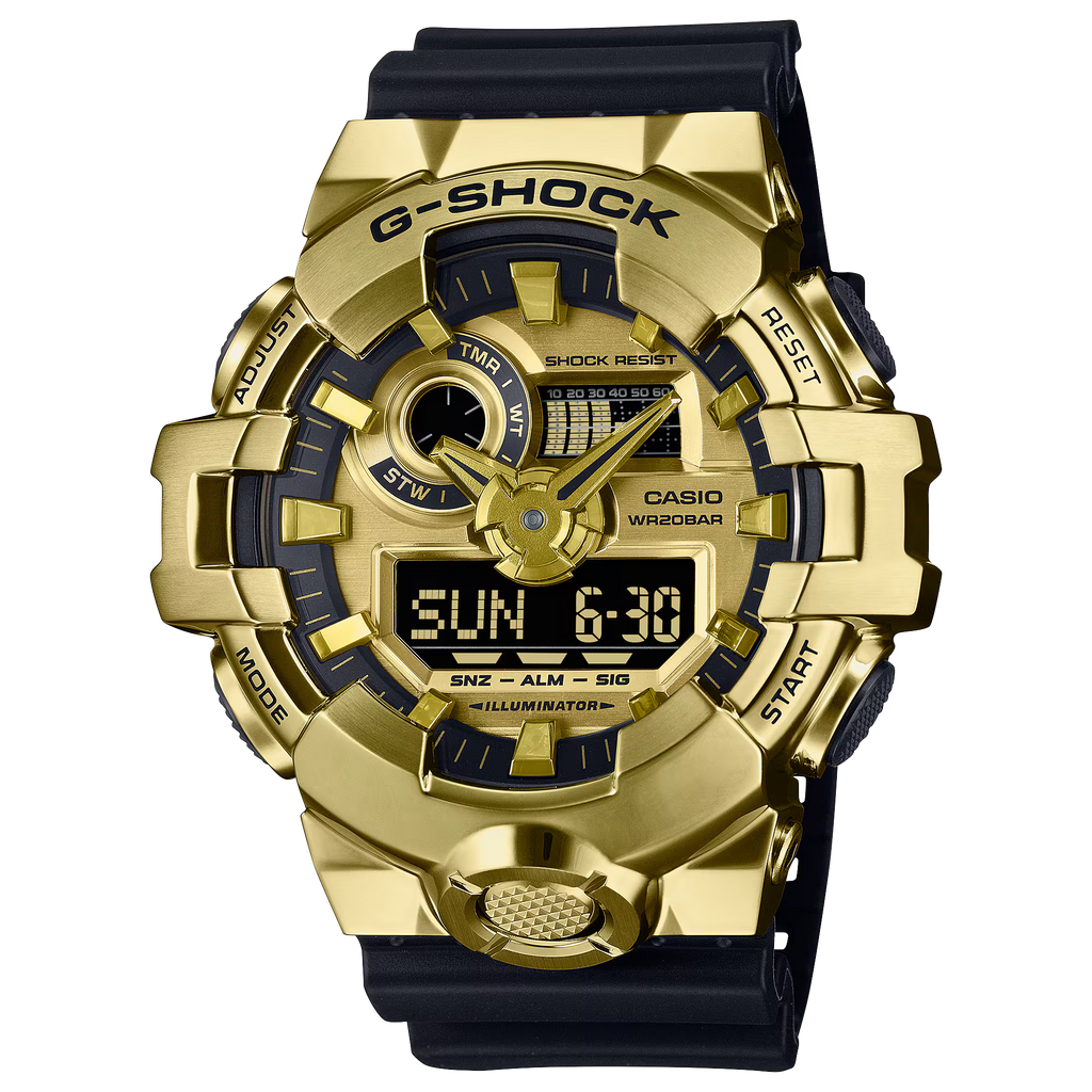 GM-700G-9A | Black and Gold Stainless-Steel Watch