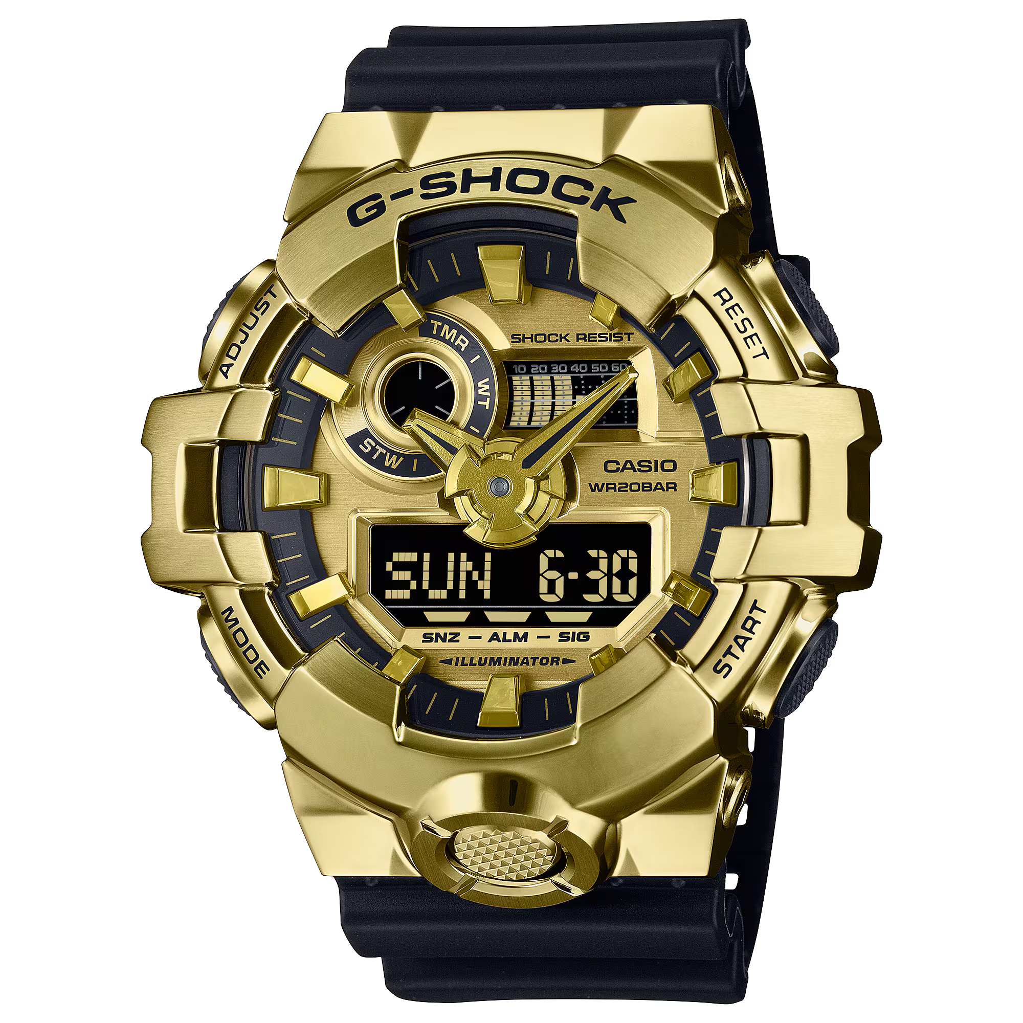 GM-700G-9A | Black and Gold Stainless-Steel Watch